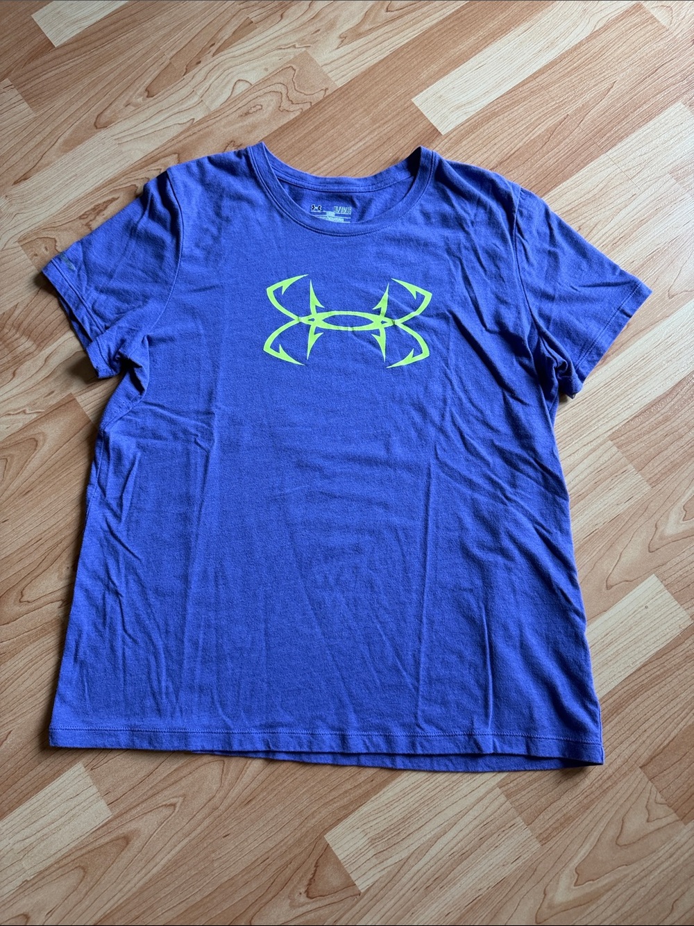 Under Armour Purple Short-Sleeve Tee with Neon Green Logo